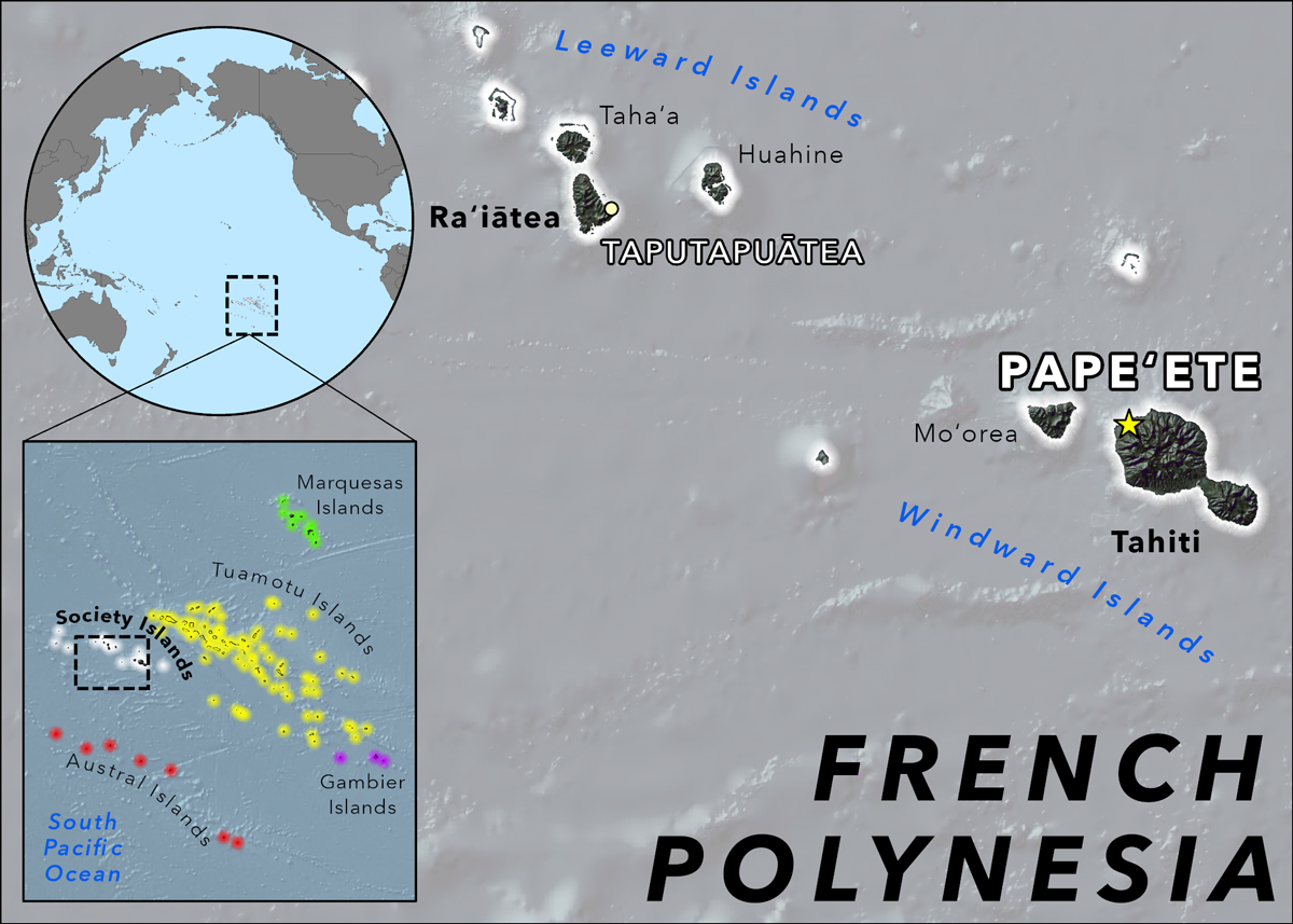 Moananuiakea Map French Polynesia 