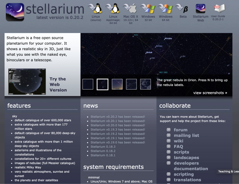 Stellarium2 astronomy software  large