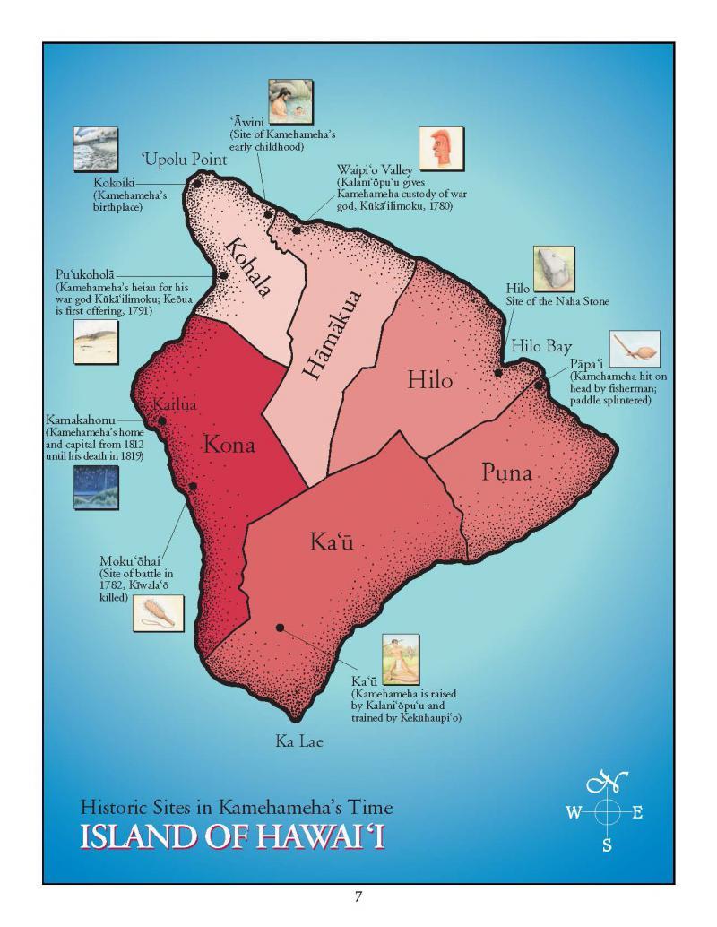 Hawaii historic sites map  large